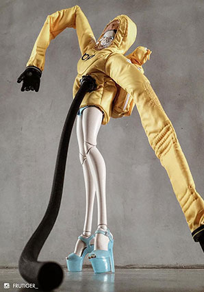 Rad Love Yellow Hazmat Girl by Ashley Wood, 3A Toys