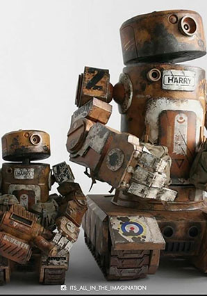 World War Robot (WWR and WWRp) action figures and toys by Ashley