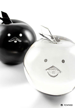 Large Parade Autumn Apples Black plus Clear -  - Ashley Wood