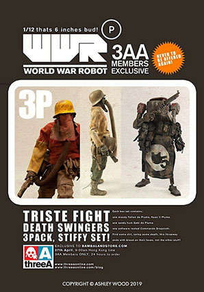 Triste Fight Death Swingers 3Pack Stiffy Set - WWRp - Ashley Wood